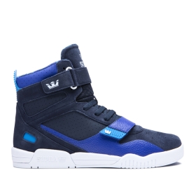 Supra Mens BREAKER High Top Shoes Navy/Royal/white | US-12512